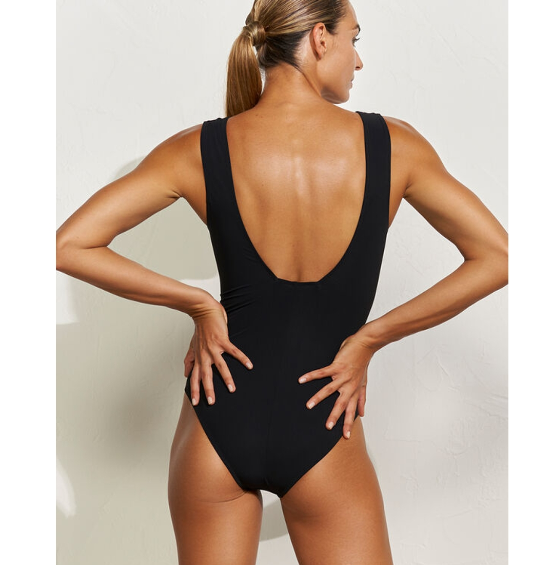 MARYAN MEHLHORN Maillot Une Pièce Noir Décolleté En V Metrics 2 MARYAN MEHLHORN Maillot Une Pièce Noir Décolleté En V Metrics – Image 2