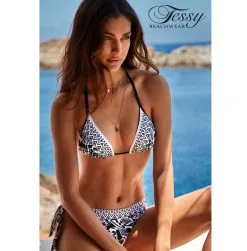 Tessy Bikini Triangle Deux Pièces Noir Et Blanc Alida