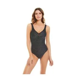 Tessy Maillot De Bain Une Pièce Rayé Noir Ari