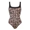 Lidea Maillot De Bain Une Pièce Avec Mousses Imprimé beige Et Noir Balance