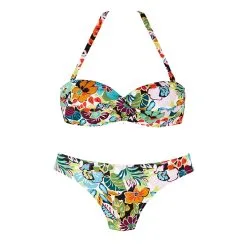 Tessy Maillot De Bain Deux Pièces Multicolore Bandeau Bela
