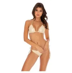 Luli Fama Bikini Doré Triangle 2pièces Cosita Buena