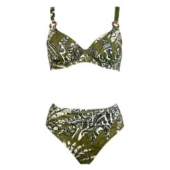 Charmline Maillot Deux Pièces Avec Armatures Imprimé Kaki Ethno Desguise