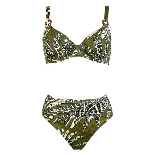Charmline Maillot Deux Pièces Avec Armatures Imprimé Kaki Ethno Desguise -Maillots Femmes Soldes ETHNO DISGUISE 2P