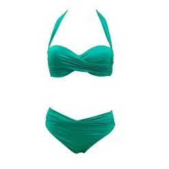 ROIDAL Maillot Bandeau Deux Pièces Avec Coques Drapé Lorena -Maillots Femmes Soldes LORENA VERT