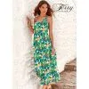 Tessy Robe Longue Fluide De Plage Imprimé Cris