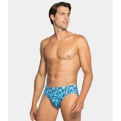 IMPETUS Slip De Bain Imprimé Bleu Tarara