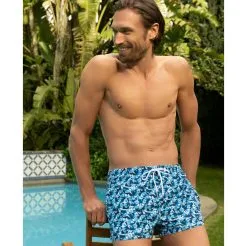 IMPETUS Short Court Pour Hommes Imprimé Bleu Tarara