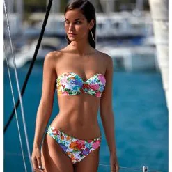 Tessy Maillot De Bain Deux Pièces Fleuri Bandeau Adara