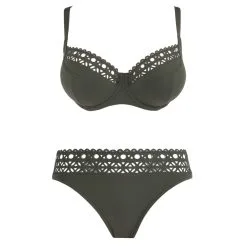 LISE CHARMEL Maillot De Bain Deux Pièces Bonnets Profonds Ajourage Couture -Maillots Femmes Soldes ajourage couture 2p kaki