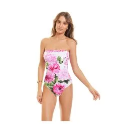 ROIDAL Maillot De Bain Une Piece Bustier Fleuri Amina