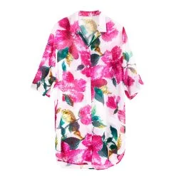 ROIDAL Chemise Fleuri Fond Blanc Angela 7 ROIDAL Chemise Fleuri Fond Blanc Angela -Maillots Femmes Soldes angela detoure