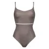 MARYAN MEHLHORN Maillot Avec Armatures Bonnets Profonds Grix Lurex Argentum
