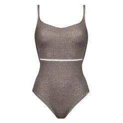 MARYAN MEHLHORN Maillot Avec Armatures Bonnets Profonds Grix Lurex Argentum