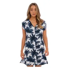 Robe De Plage Marine Et Blanche Carmelita Avenue