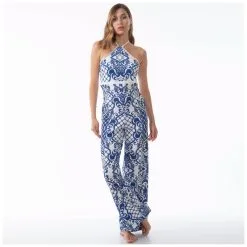 Valery Combipantalon Haut De Gamme Imprimé Bleu Louxor