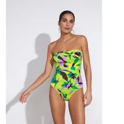 ROIDAL Maillot Bustier Avec Mousses Dilan -Maillots Femmes Soldes dilan anis