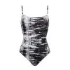 MARYAN MEHLHORN Maillot De Bain Une Pièce Avec Mousses Noir Et Blanc Discovery