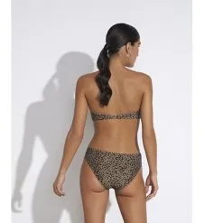 ROIDAL Maillot De Bain Deux Pieces Bandeau Marron Et Noir Eric -Maillots Femmes Soldes eric dos