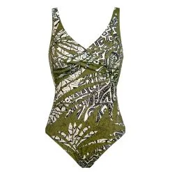 Charmline Maillot De Bain Une Pièce Imprimé Kaki Avec Mousses Ethno Disguise