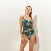 MARYAN MEHLHORN Maillot De Bain Une Piece Plissé Exotica