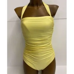 ROIDAL Maillot De Bain Une Piece Bustier Uni Linda 12 ROIDAL Maillot De Bain Une Piece Bustier Uni Linda -Maillots Femmes Soldes linda jaune