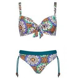 Lidea Maillot De Bain Deux Pièces Bonnets Profonds Mandala