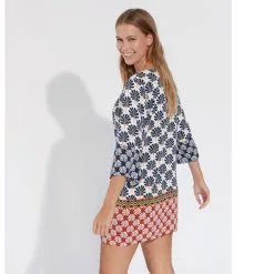 Tessy Tunique De Plage Fluide Imprimé Martina 5 Tessy Tunique De Plage Fluide Imprimé Martina -Maillots Femmes Soldes martina dos