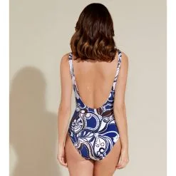 ROIDAL Maillot De Bain Une Pièce Classique Imprimé Cachemire Minerva -Maillots Femmes Soldes minerva dos