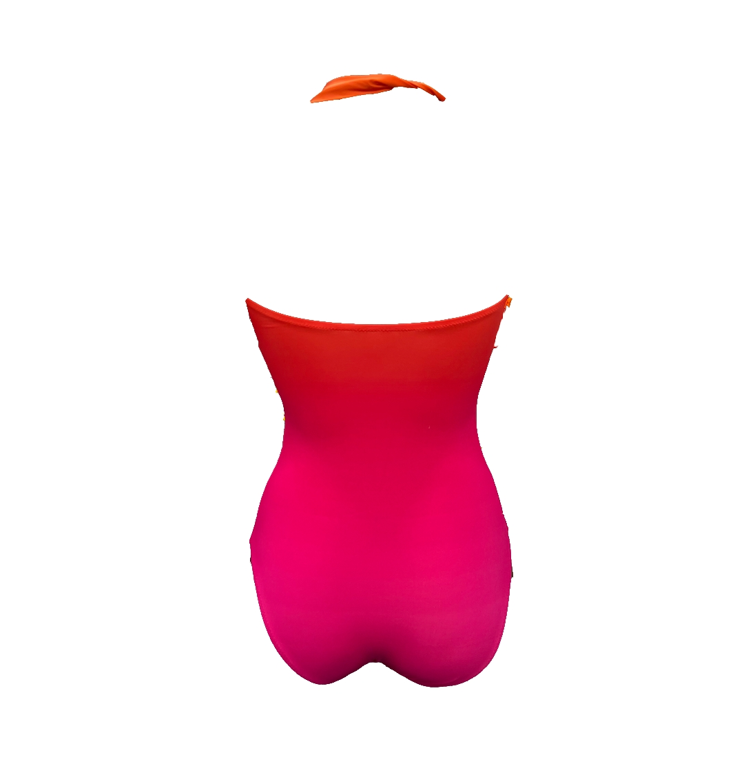 ROIDAL Maillot Une Pièce Bustier Dégradé Orange Et Rose Nadia 2 ROIDAL Maillot Une Pièce Bustier Dégradé Orange Et Rose Nadia – Image 2