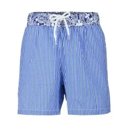SOOBAYA Maillot Short Pour Hommes Rayé Bleu Nantucket