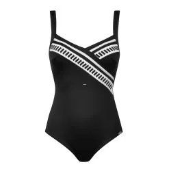 Charmline Maillot De Bain 1 Pièce Body Gainant Noir New Match