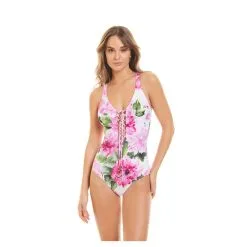 ROIDAL Maillot Une Piece Body Sexy Avec Lacets Nina