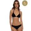 Luli Fama Maillot De Bain Deux Pièces Triangle Noir Irisé Poussière étoilée