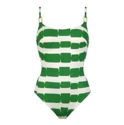 MARYAN MEHLHORN Maillot Une Pièce Avec Armatures Imprimé Vert Radiance