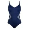 Charmline Maillot Gainant 1pièce Uni Marine Seaside Allude