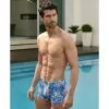IMPETUS Shorty De Bain Pour Hommes Imprimé Bleu Menton