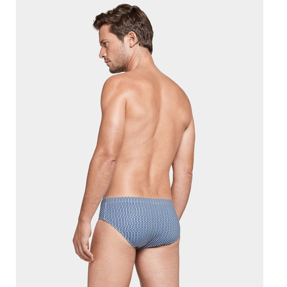 Slip De Bain Sport Imprimé Marine Et Blanc 2 Slip De Bain Sport Imprimé Marine Et Blanc – Image 2