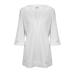 MARYAN MEHLHORN Tunique De Plage Blanche Unie Tendance