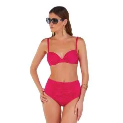 ROIDAL Maillot De Bain Deux Pieces Uni Violeta